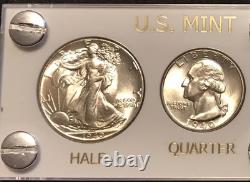 1940 5 Coin US Mint Year Set Gem BU Coins White Capital Holder