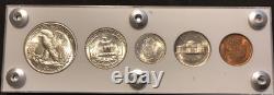 1940 5 Coin US Mint Year Set Gem BU Coins White Capital Holder