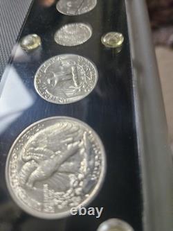 1940 US Mint Proof Set (5) Coins Silver Walking Liberty Half Dollar Quarter Dime