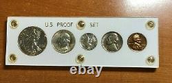 1940 US Mint Silver 5 Piece Original Proof Set in White Capital Plastics Holder