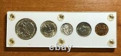 1940 US Mint Silver 5 Piece Original Proof Set in White Capital Plastics Holder