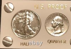 1940 U S Mint PROOF Set White Capital Holder Gem Coins