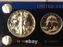 1941 Silver Proof Set Gem BU Coins In Blue Capital Holder Free Shipping