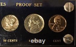 1941 Silver Proof Set Gem BU Coins In Blue Capital Holder Free Shipping