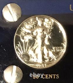 1941 Silver Proof Set Gem BU Coins In Blue Capital Holder Free Shipping