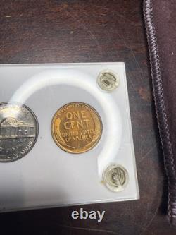 1941 US Proof Set 5 Coin In Capitol Plastic Holder With Velvet Sleeve Protector