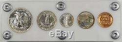 1942 5 Coin U. S. Proof Set, Gem Proof, Silver Ty 2 War Nickel, Vintage Holder
