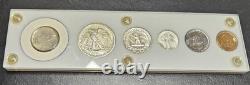 1942 6 Coin US Mint PROOF Set Gem Coins in White Capital Plastic. Clean Set