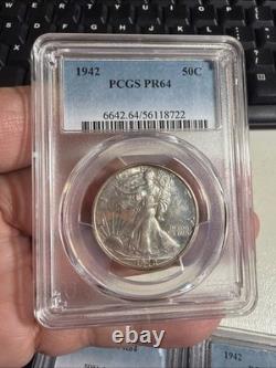 1942 PCGS Proof set Pr 64,64,64, 66, 65 Red