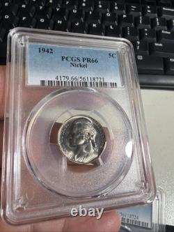 1942 PCGS Proof set Pr 64,64,64, 66, 65 Red