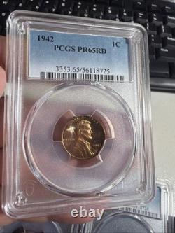 1942 PCGS Proof set Pr 64,64,64, 66, 65 Red