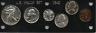 1942 Silver Six Coin Proof Set In Black Capital Holder With Both Nickels
