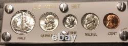 1944 5 Coin Silver US Mint Year Set Gem Coins White Capital Holder Display Box