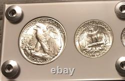 1944 5 Coin Silver US Mint Year Set Gem Coins White Capital Holder Display Box