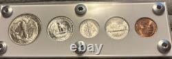 1944 5 Coin Silver US Mint Year Set Gem Coins White Capital Holder Display Box