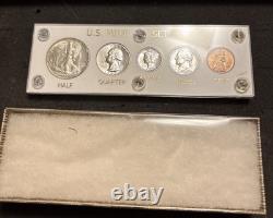 1944 5 Coin Silver US Mint Year Set Gem Coins White Capital Holder Display Box