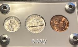 1944 5 Coin Silver US Mint Year Set Gem Coins White Capital Holder Display Box