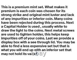 1944 5 Coin Silver US Mint Year Set Gem Coins White Capital Holder Display Box