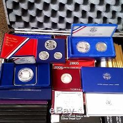 1945-2015 U. S. Silver Proof & Mint sets Lot. Complete 70 year run with case