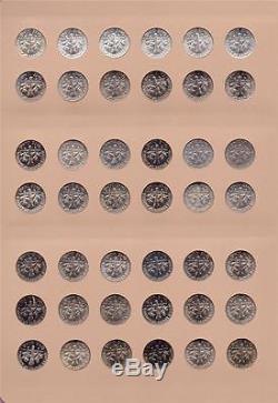 1946 2016 COMPLETE ROOSEVELT DIME SET ALL BU Clad and Silver PROOF, in Dansco