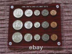 1946 47 & 48 P Uncirculated Mint Sets -high Grade Silver Sets