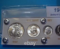 1946 MINT SILVER SET of U. S. COINS LUSTROUS BRILLIANT UNCIRCULATED