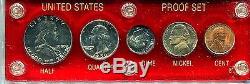 1950, 1951, 1952, 1953, 1954 US Mint Silver Proof sets (25 US Coins)