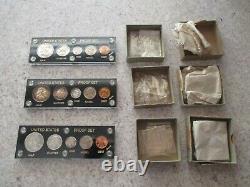 1950 1951 1952 US Mint Silver Proof Sets in Capital Holder with Original Packaging