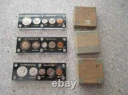 1950 1951 1952 US Mint Silver Proof Sets in Capital Holder with Original Packaging