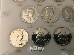 1950-1963 PROOF Franklin Half Dollar Set, 90% SILVER