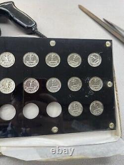 1950-1964 25C Proof Quarter Set In Capital Plastics Holder #456 Missing 50 51 52