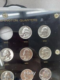 1950-1964 25C Proof Quarter Set In Capital Plastics Holder #456 Missing 50 51 52