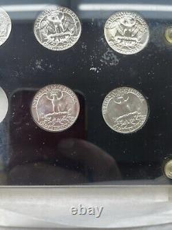 1950-1964 25C Proof Quarter Set In Capital Plastics Holder #456 Missing 50 51 52
