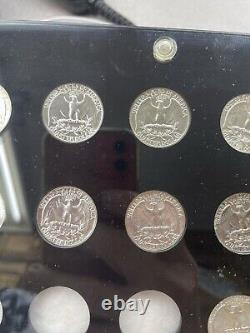 1950-1964 25C Proof Quarter Set In Capital Plastics Holder #456 Missing 50 51 52