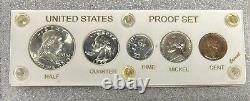 1950 5 Silver Coin Proof Set In Capital Proof set Plastic Holder CS11