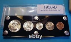 1950 D Mint U. S. Silver Coin & Currency Set Collection Brilliant Uncirculated