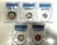 1950 Pcgs Proof Set Pr 63, 65, 65, 64, 64 Rb Toning On Silver Coins