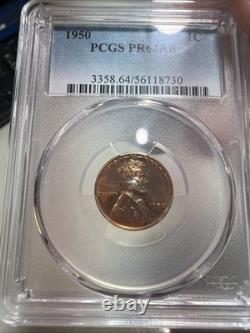1950 PCGS Proof set Pr 63, 65, 65, 64, 64 RB Toning On Silver Coins