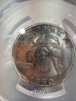 1950 PCGS Proof set Pr 63, 65, 65, 64, 64 RB Toning On Silver Coins