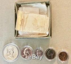 1950 Silver PROOF 5 Coin Box Set 1C-50COriginal US Mint Issued Box & Cellophane