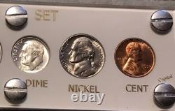 1950 US Silver Mint Year Set Gem Coins White Capital Holder Display Box