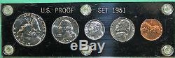 1951 5 Coin Silver Proof Set Acrylic Holder Franklin Half #R