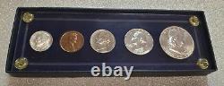 1951 US Mint Gem Proof Coin Set in Blue Plastic Holder Nearly Spotless Coins