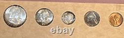 1951 US Mint Set in Wayte Raymond Board 15 Coins, Toning