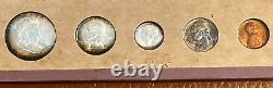 1951 US Mint Set in Wayte Raymond Board 15 Coins, Toning