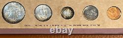 1951 US Mint Set in Wayte Raymond Board 15 Coins, Toning