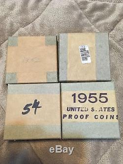 1952 1953 1954 1955 Mint Silver Proof Set Sealed Unopened Box Rare
