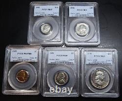 1952 US 5 Coin Proof Set All 5 Coins PCGS Graded