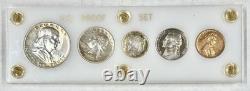 1952 Us Mint Silver Proof Set In Capital Plastic Holder 5 Coins White