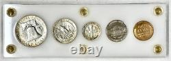 1952 Us Mint Silver Proof Set In Capital Plastic Holder 5 Coins White